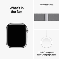 Rogers Apple Watch Series 9 (GPS + Cellular) 41mm Silver Stainless Steel Case w/Silver Stainless Steel Milanese Loop - S - Monthly Financing