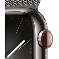 Rogers Apple Watch Series 9 (GPS + Cellular) 41mm Graphite Stainless Steel Case w/ Graphite Stainless Steel Milanese Loop - S - Monthly Financing