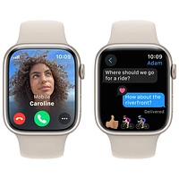 Rogers Apple Watch Series 9 (GPS + Cellular) 45mm Starlight Aluminium Case w/Starlight Sport Band - M/L - Monthly Financing
