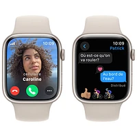 Rogers Apple Watch Series 9 (GPS + Cellular) 45mm Starlight Aluminium Case w/Starlight Sport Band - M/L - Monthly Financing