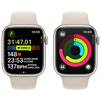 Rogers Apple Watch Series 9 (GPS + Cellular) 45mm Starlight Aluminium Case w/Starlight Sport Band - M/L - Monthly Financing