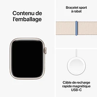 Bell Apple Watch Series 9 (GPS + Cellular) 45mm Starlight Aluminium Case w/Starlight Sport Loop - S - Monthly Financing