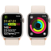 Bell Apple Watch Series 9 (GPS + Cellular) 45mm Starlight Aluminium Case w/Starlight Sport Loop - S - Monthly Financing