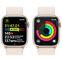 Bell Apple Watch Series 9 (GPS + Cellular) 45mm Starlight Aluminium Case w/Starlight Sport Loop - S - Monthly Financing