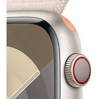 Rogers Apple Watch Series 9 (GPS + Cellular) 45mm Starlight Aluminium Case w/Starlight Sport Loop - S - Monthly Financing