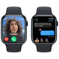 Apple Watch Series 9 (GPS + Cellular) avec boîtier de 45 mm en aluminium minuit et bracelet sport minuit par Virgin Plus - Moyen/Grand - Financement mensuel