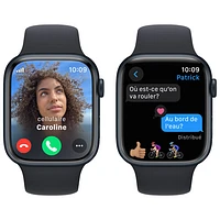 Apple Watch Series 9 (GPS + Cellular) avec boîtier de 45 mm en aluminium minuit et bracelet sport minuit par Virgin Plus - Moyen/Grand - Financement mensuel