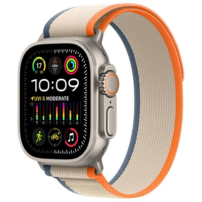 Virgin Plus Apple Watch Ultra 2 (GPS + Cellular) 49mm Titanium Case w/Orange Beige Trail Loop - /M