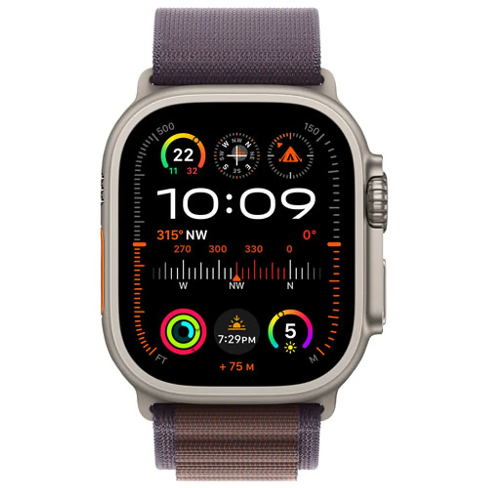 TELUS Apple Watch Ultra 2 (GPS + Cellular) 49mm Titanium Case w/Indigo Alpine Loop - L - Monthly Financing