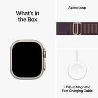 Rogers Apple Watch Ultra 2 (GPS + Cellular) 49mm Titanium Case wIndigo Alpine Loop - M - Monthly Financing