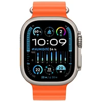 Apple Watch Ultra 2 (GPS + Cellular) avec boîtier de 49 mm en titane et bracelet Océan orange par Rogers - Financement mensuel