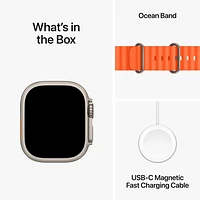 TELUS Apple Watch Ultra 2 (GPS + Cellular) 49mm Titanium Case w/Orange Ocean Band - Monthly Financing