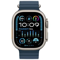 Freedom Mobile Apple Watch Ultra 2 (GPS + Cellular) 49mm Titanium Case w/Blue Ocean Band - Monthly Tab Payment