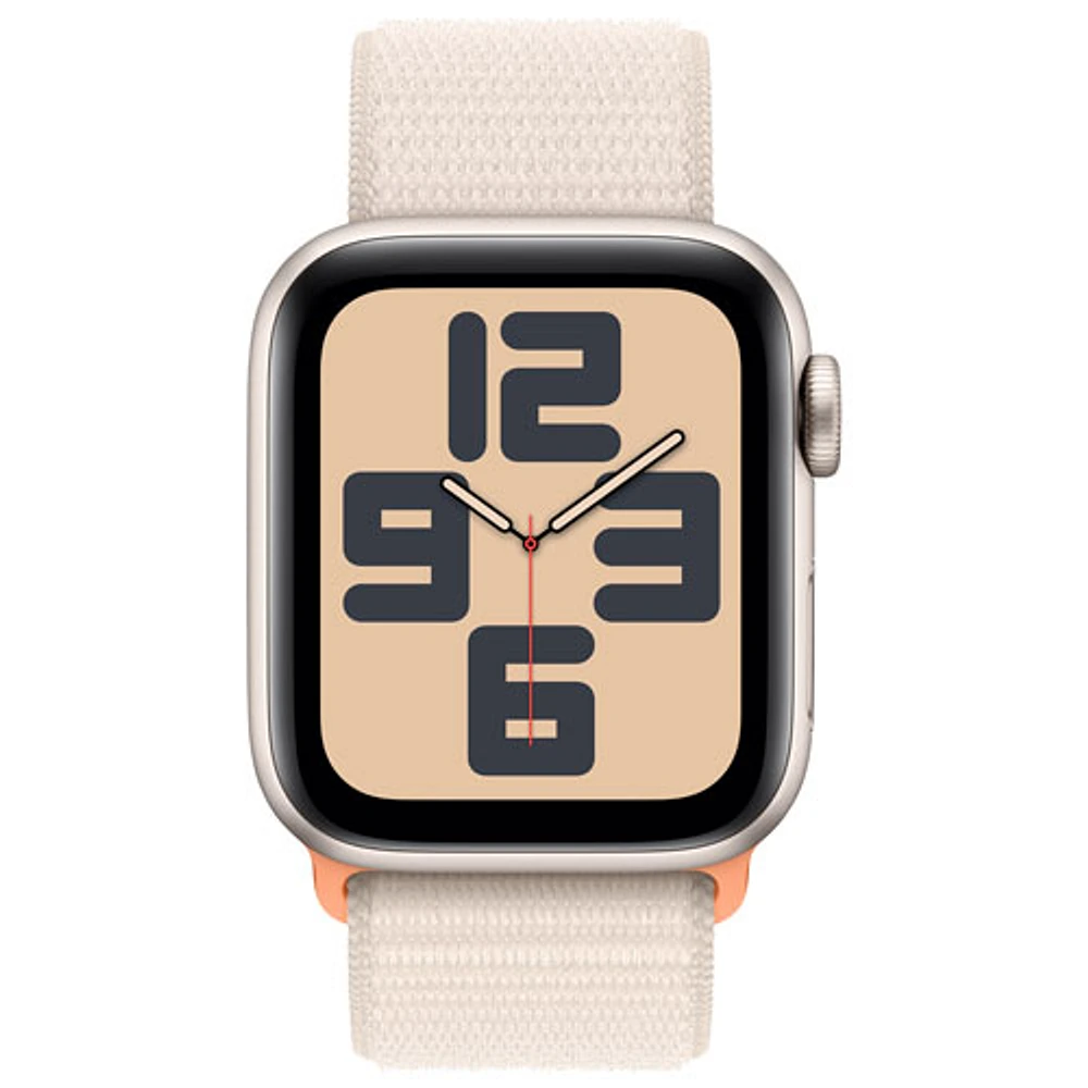 Apple Watch SE (GPS + Cellular) avec boîtier de mm en aluminium comète et bracelet sport comète par Rogers
