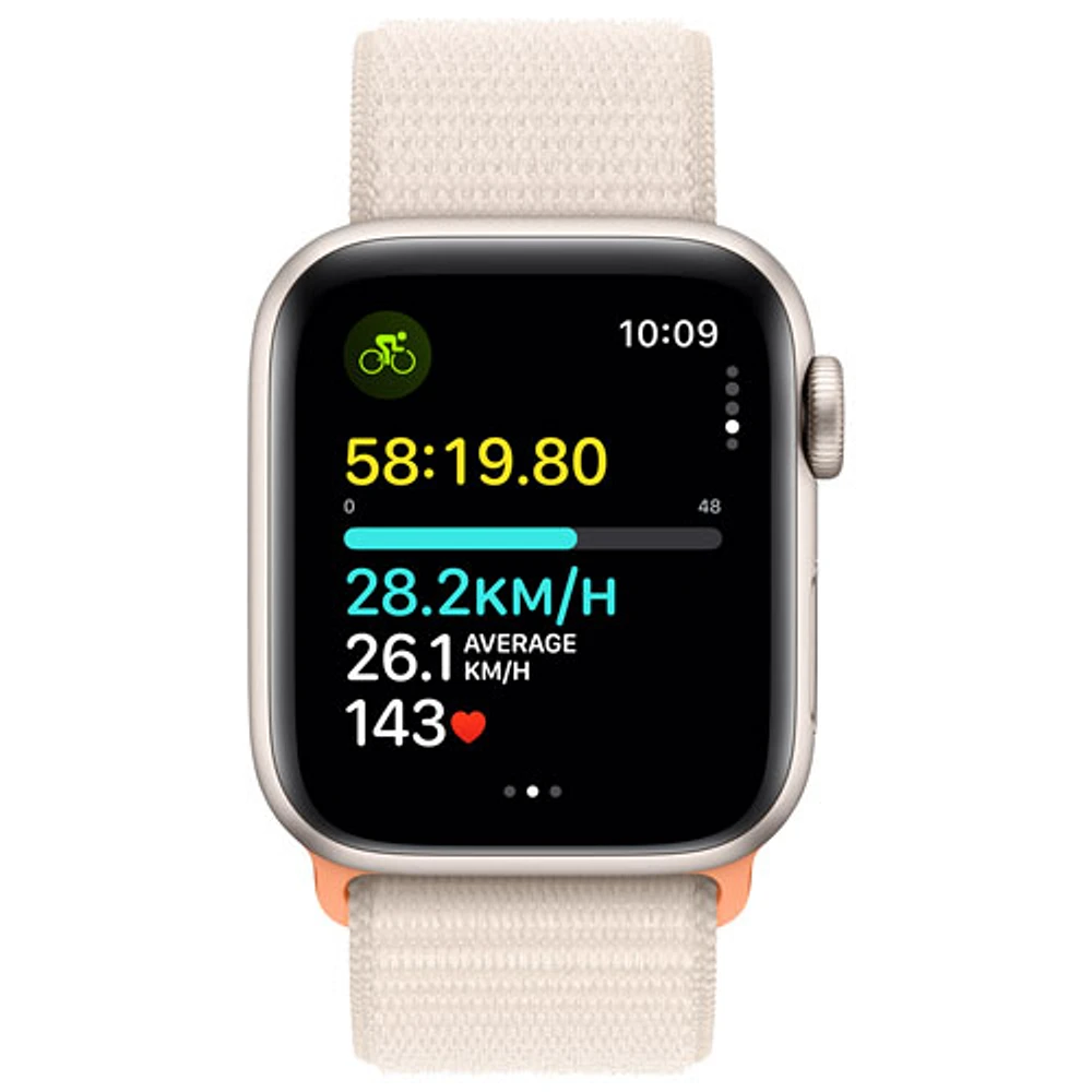 Apple Watch SE (GPS + Cellular) avec boîtier de mm en aluminium comète et bracelet sport comète par Rogers