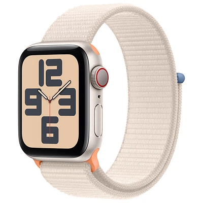 Apple Watch SE (GPS + Cellular) avec boîtier de mm en aluminium comète et bracelet sport comète par TELUS