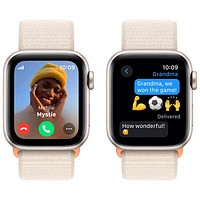 Apple Watch SE (GPS + Cellular) avec boîtier de mm en aluminium comète et bracelet sport comète par TELUS