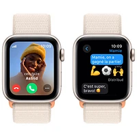 Apple Watch SE (GPS + Cellular) avec boîtier de mm en aluminium comète et bracelet sport comète par TELUS