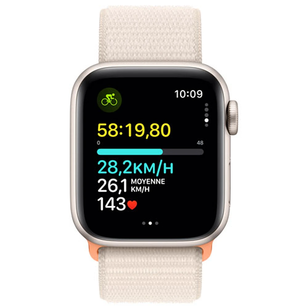 Apple Watch SE (GPS + Cellular) avec boîtier de mm en aluminium comète et bracelet sport comète par TELUS