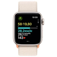 Apple Watch SE (GPS + Cellular) avec boîtier de mm en aluminium comète et bracelet sport comète par TELUS