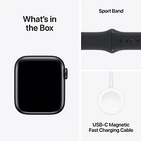 Apple Watch SE (GPS + Cellular) avec boîtier de mm en aluminium minuit et bracelet sport minuit par TELUS - Moyen/Grand