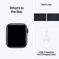 Apple Watch SE (GPS + Cellular) avec boîtier de mm en aluminium minuit et bracelet sport minuit par Rogers