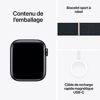 Apple Watch SE (GPS + Cellular) avec boîtier de mm en aluminium minuit et bracelet sport minuit par Rogers