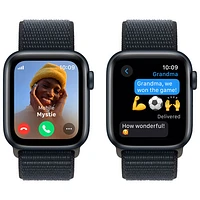 Apple Watch SE (GPS + Cellular) avec boîtier de mm en aluminium minuit et bracelet sport minuit par Rogers