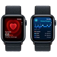Apple Watch SE (GPS + Cellular) avec boîtier de mm en aluminium minuit et bracelet sport minuit par Rogers