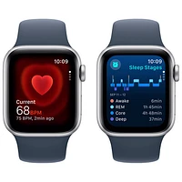 Rogers Apple Watch SE (GPS + Cellular) 40mm Silver Aluminum Case w/Storm Blue Sport Band - /M