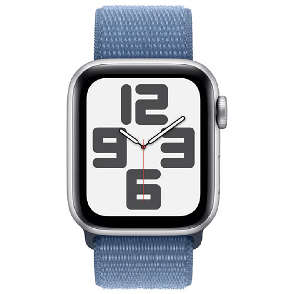 Rogers Apple Watch SE (GPS + Cellular) 40mm Silver Aluminum Case w/Winter Blue Sport Band - Monthly Financing