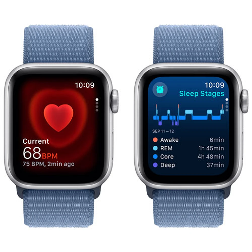 Rogers Apple Watch SE (GPS + Cellular) 40mm Silver Aluminum Case w/Winter Blue Sport Band - Monthly Financing