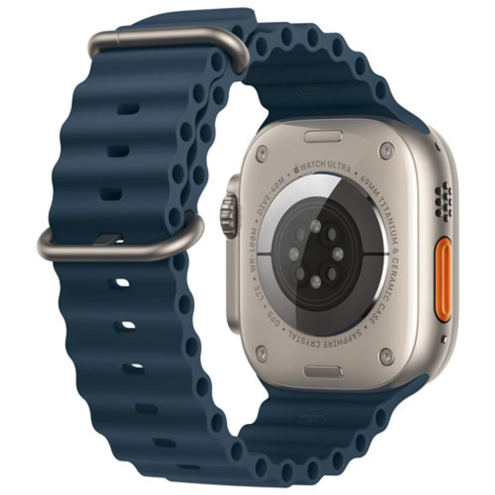 Apple Watch Ultra 2 (GPS + Cellular) avec boîtier de 49 mm en titane et bracelet Océan bleu par Virgin Plus - Financement mensuel