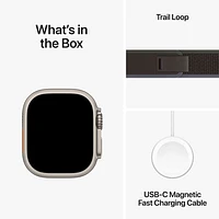 TELUS Apple Watch Ultra 2 (GPS + Cellular) 49mm Titanium Case w/ Trail Loop - M