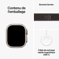 TELUS Apple Watch Ultra 2 (GPS + Cellular) 49mm Titanium Case w/ Trail Loop - /M