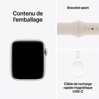 Apple Watch SE (GPS + Cellular) avec boîtier de 44 mm en aluminium comète et bracelet sport comète par Rogers - Moyen - Financement mensuel