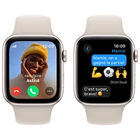 Apple Watch SE (GPS + Cellular) avec boîtier de 44 mm en aluminium comète et bracelet sport comète par Rogers - Moyen - Financement mensuel
