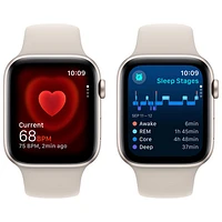 Apple Watch SE (GPS + Cellular) avec boîtier de 44 mm en aluminium comète et bracelet sport comète par Rogers - Moyen - Financement mensuel