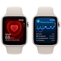Apple Watch SE (GPS + Cellular) avec boîtier de 44 mm en aluminium comète et bracelet sport comète par Rogers - Moyen - Financement mensuel