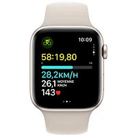 Apple Watch SE (GPS + Cellular) avec boîtier de 44 mm en aluminium comète et bracelet sport comète par Rogers - Moyen - Financement mensuel