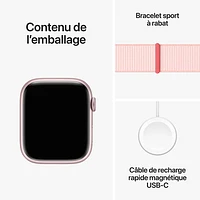 TELUS Apple Watch Series 9 (GPS + Cellular) 45mm Pink Aluminum Case w/Light Pink Sport Loop - Monthly Financing