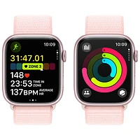 TELUS Apple Watch Series 9 (GPS + Cellular) 45mm Pink Aluminum Case w/Light Pink Sport Loop - Monthly Financing