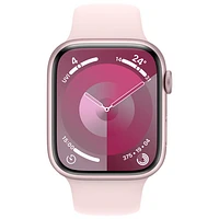 Rogers Apple Watch Series 9 (GPS + Cellular) 45mm Pink Aluminum Case w/Light Pink Sport Band - M