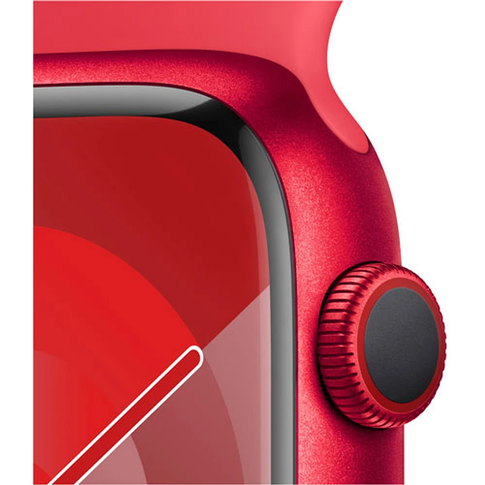 Rogers Apple Watch Series 9 (GPS + Cellular) 45mm (PRODUCT)RED Aluminum Case w/ (PRODUCT)RED Sport Band - S/M - Monthly Financing