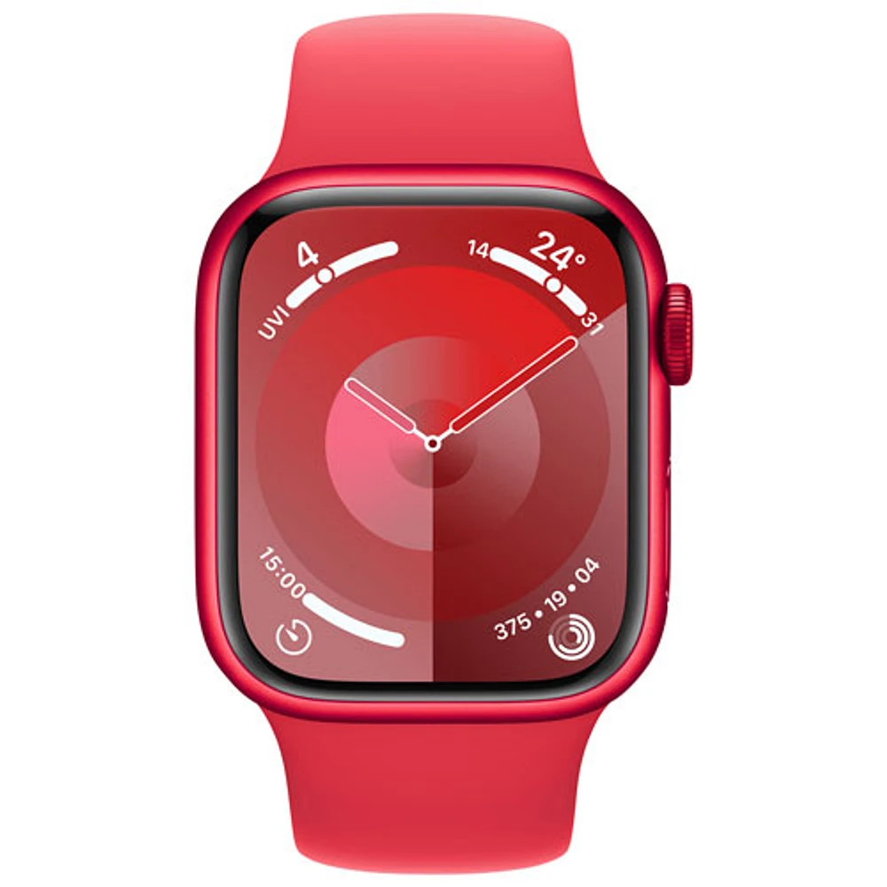 Rogers Apple Watch Series 9 (GPS + Cellular) 41mm (PRODUCT)RED Aluminum Case w/ (PRODUCT)RED Sport Band - M/L - Monthly Financing