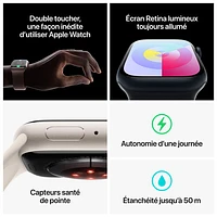 Apple Watch Series 9 (GPS + Cellular) avec boîtier de 41 mm en aluminium (PRODUCT)RED et bracelet sport (PRODUCT)RED par Rogers - Moyen/Grand - Financement mensuel