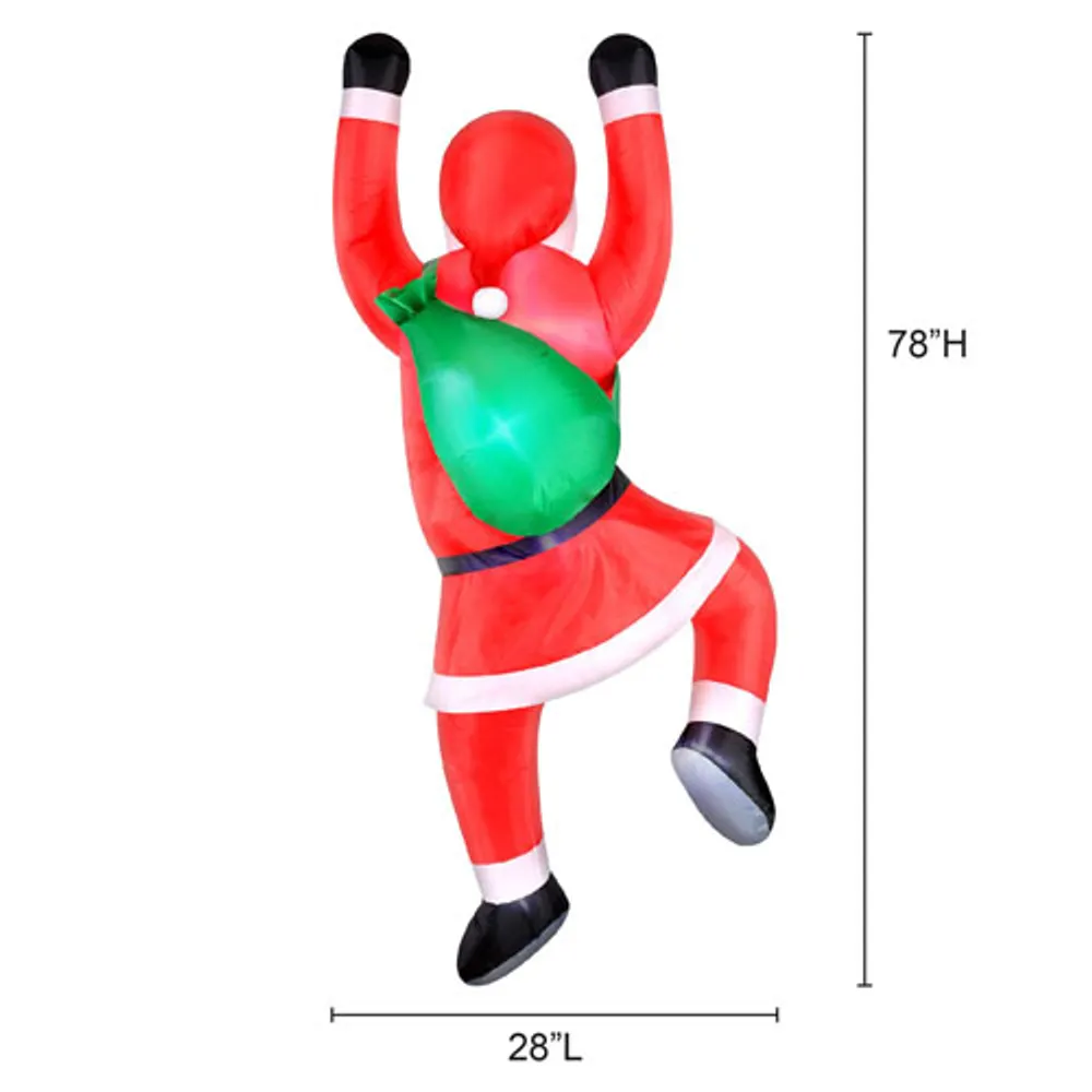 Occasions Christmas 6.5 Ft. Inflatable Hanging Santa