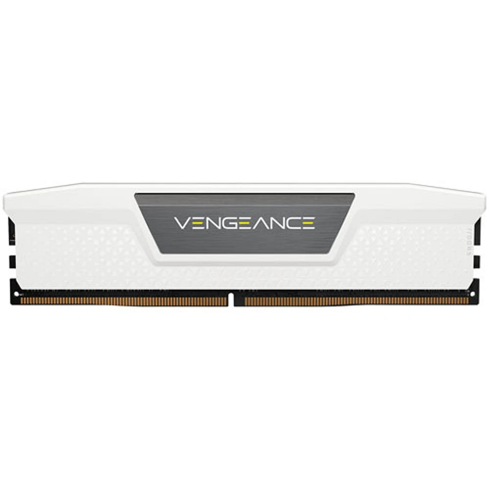 Mémoire DDR5 32 Go (2 x 16 Go) 6000 MHz Vengeance de Corsair pour PC (CMK32GX5M2E6000C36W) - Blanc