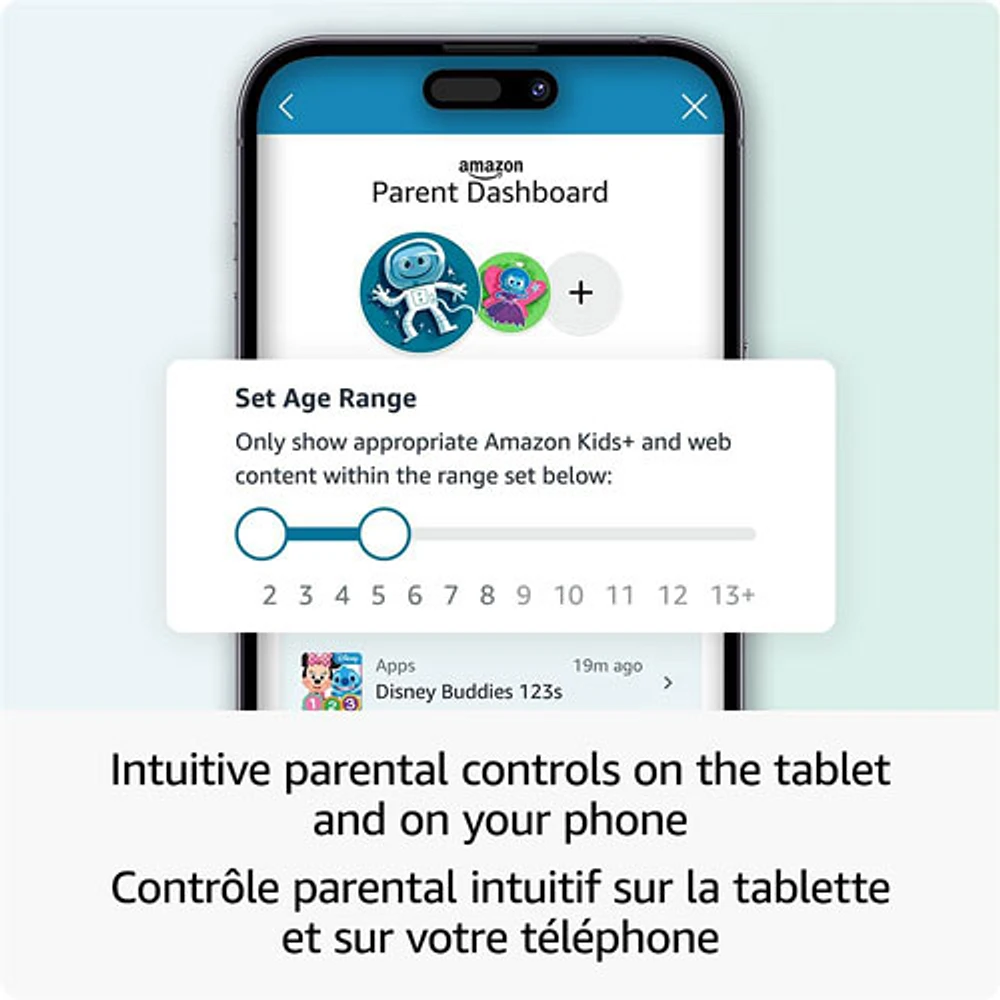Tablette 10,1 po 32 Go FireOS Fire HD 10 Kids (2023) d'Amazon avec étui à l'épreuve des enfants - Bleu