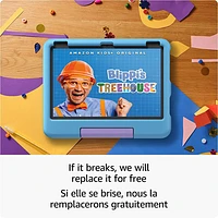 Tablette 10,1 po 32 Go FireOS Fire HD 10 Kids (2023) d'Amazon avec étui à l'épreuve des enfants - Bleu
